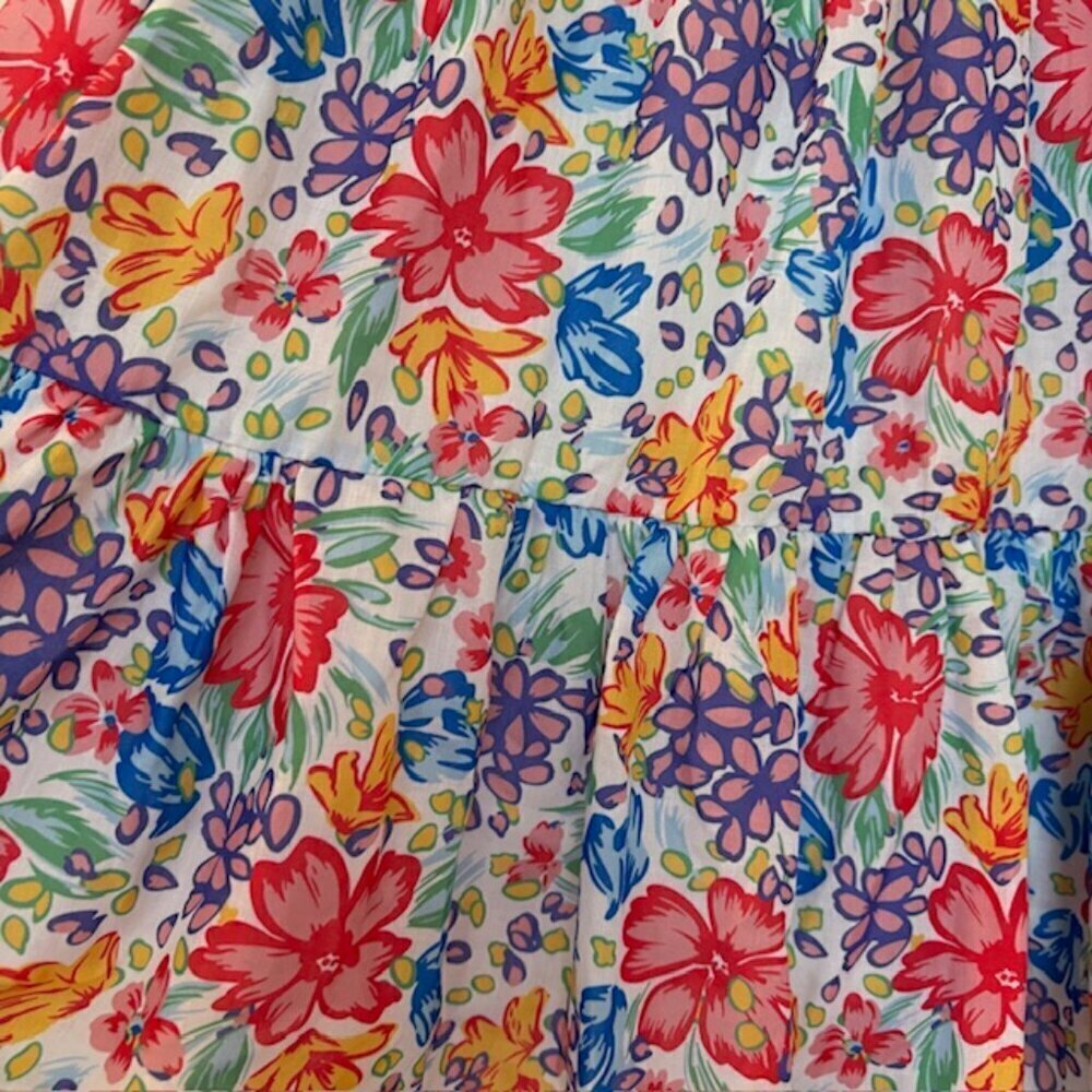 AQUA Floral Puff Sleeve Dress - Picture 4 of 5